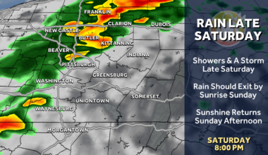 Pittsburgh: Warm weekend with showers Saturday