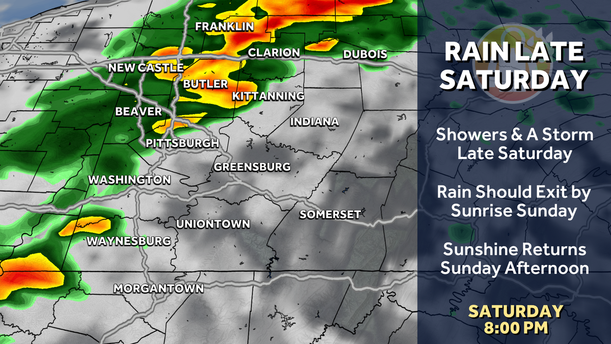 Pittsburgh: Warm weekend with showers Saturday