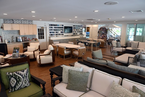 The showroom at Spayd's Outdoor Environments, 3225 Pricetown Road, Alsace Township. (BILL UHRICH/READING EAGLE)