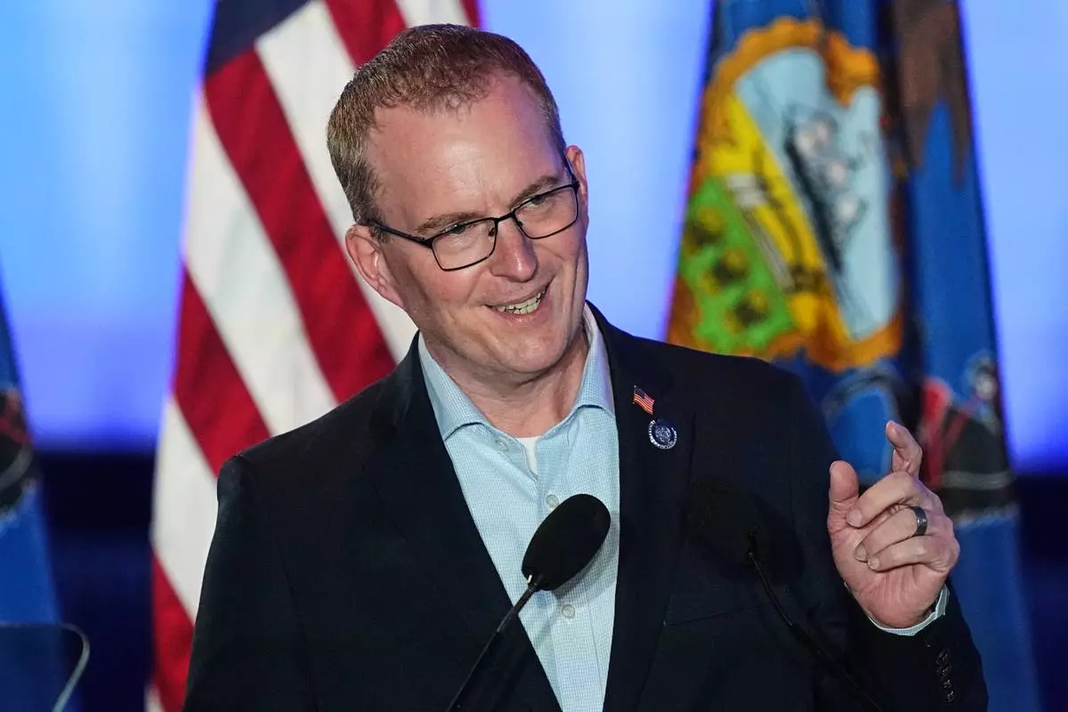 Pennsylvania state Rep. Brian Munroe, D-Bucks, speaks at Pennsylvania Gov. Josh Shapiro's election night watch party in Warminster, Pa., Tuesday, May 19, 2026. (AP Photo/Matt Rourke)