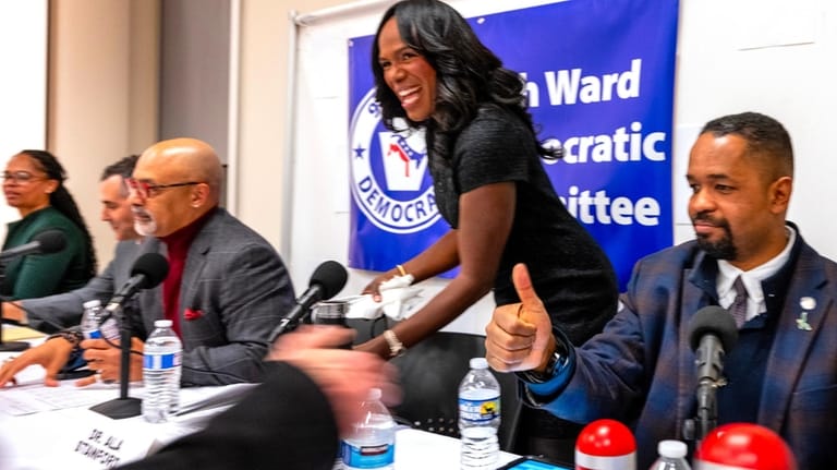 From left, candidates, State Rep. Morgan Cephas; physician David Oxman;...