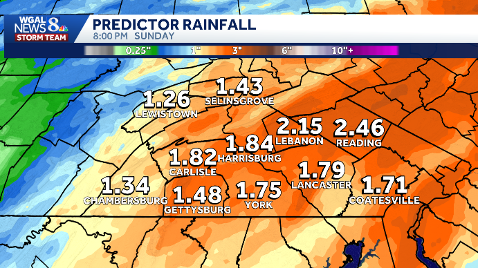 South-Central PA weather: Steady rain and the coolest temperatures of the holiday weekend