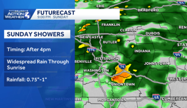 Pittsburgh: More rain tonight, drier Memorial Day