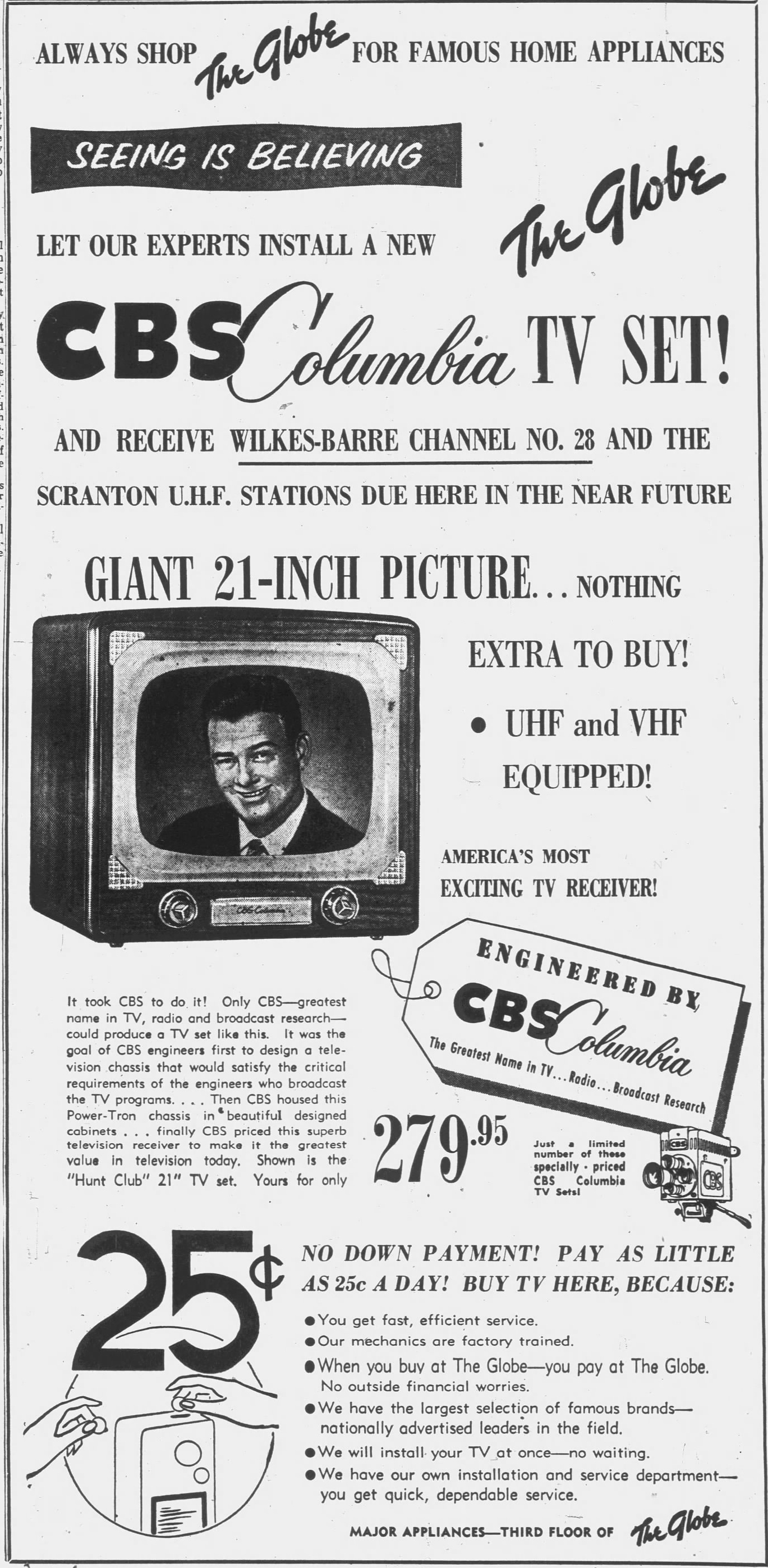 An advertisement in the Jan. 20, 1953 edition of The...