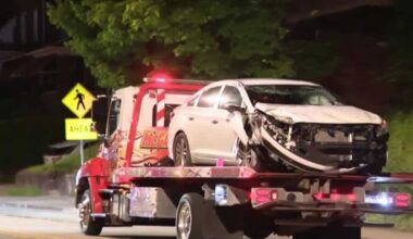 Person hospitalized after car crashes in Pittsburgh overnight