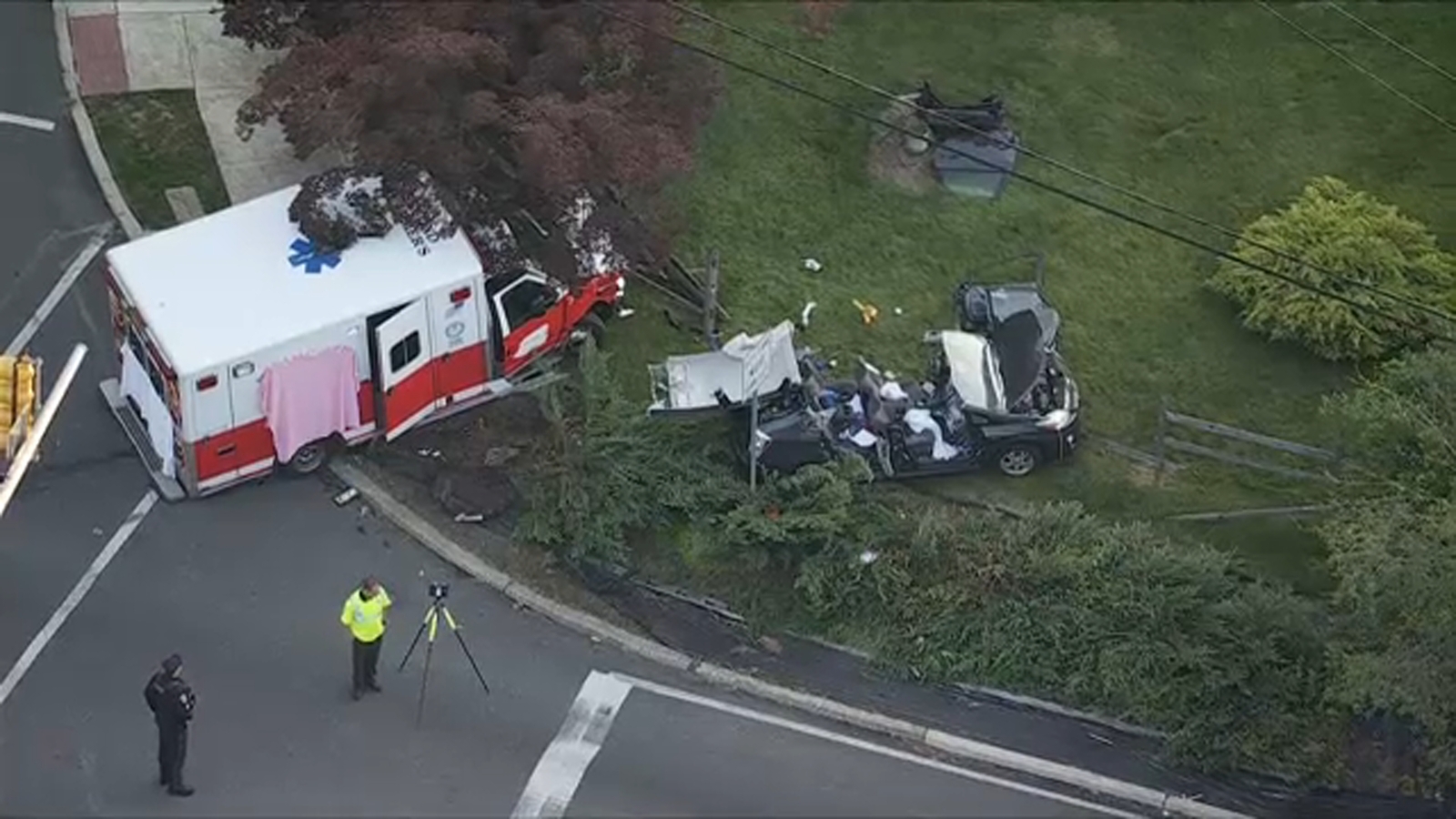 Ambulance involved in crash with another vehicle in Upper Dublin, Montgomery County
