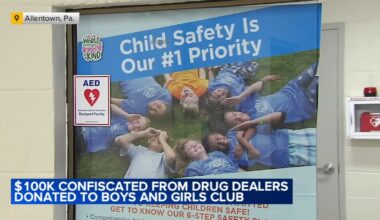 $100K seized from drug dealers donated to Boys & Girls Club of Allentown
