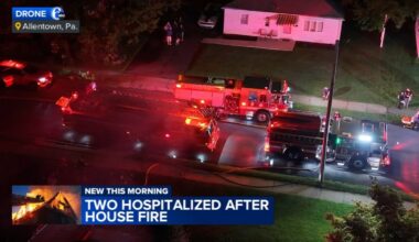 Two hospitalized after Allentown house fire