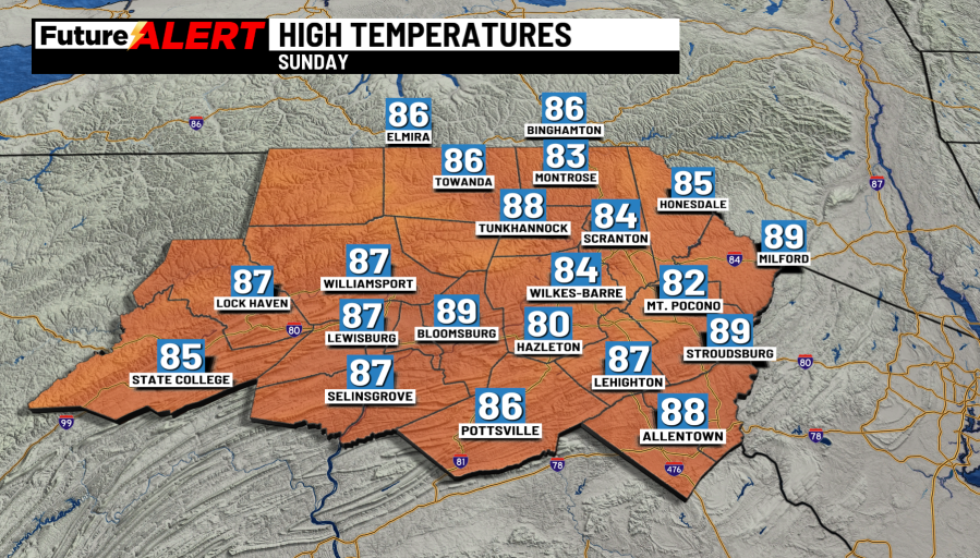 Pennsylvania weather: Hot weather to hang about