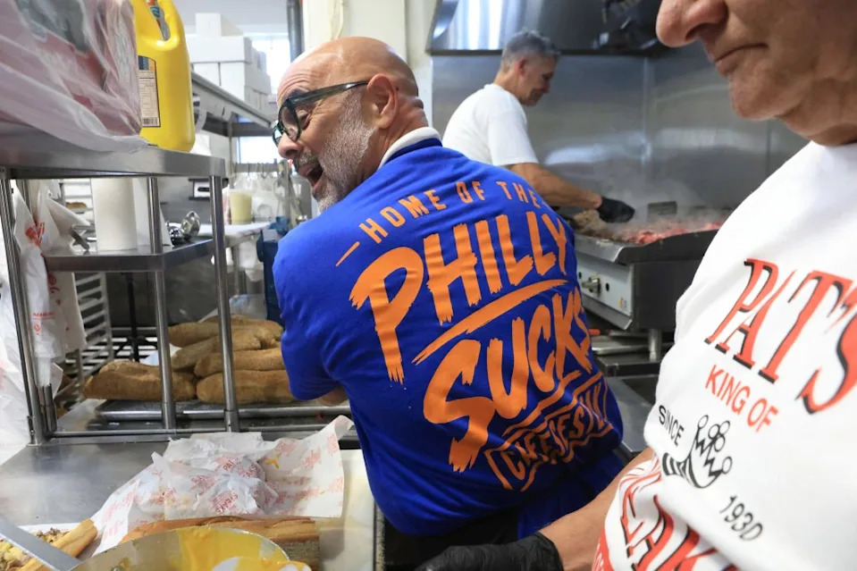 Oliveri had to don a “Philly Sucks” shirt during his shift at Dario’s. James Messerschmidt for the NY Post