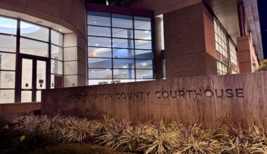 northampton county courthouse at night