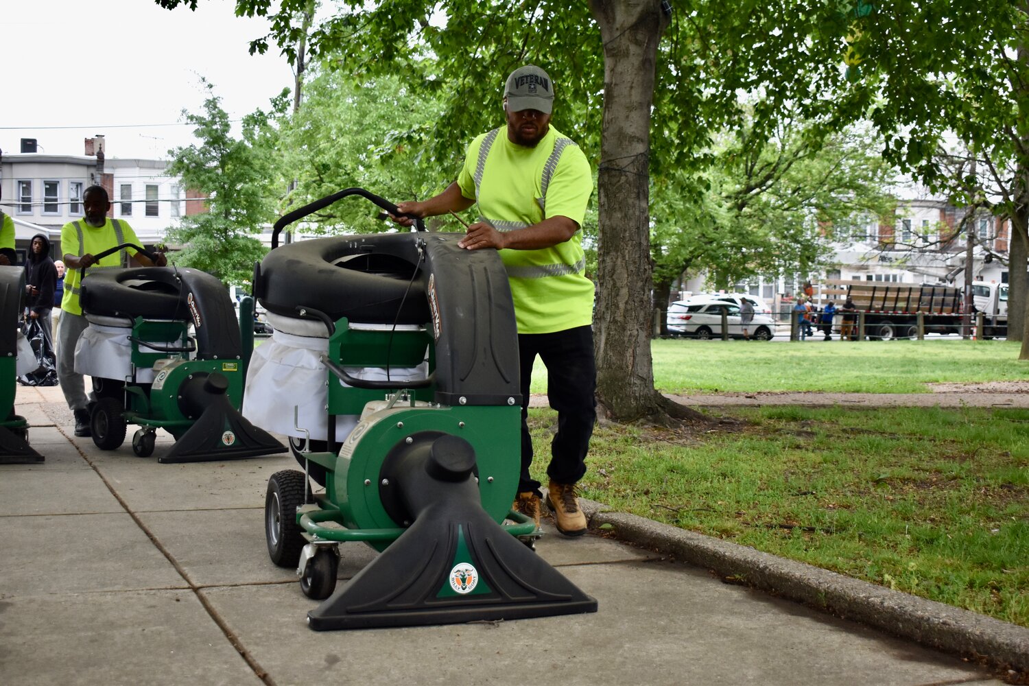 In this file photo, crews clean Harrowgate Park ahead of an event kicking off the city