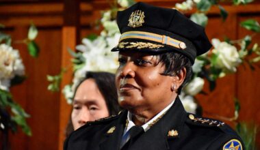 Sheriff Rochelle Bilal looks on during a news conference  Wednesday, Jan. 14, 2026, at Salt and Light Church in Kingsessing.