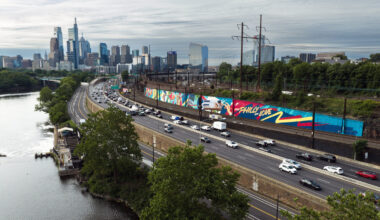 From Philly With Love by Calo Rosa is shown on I-76 between Girard Ave and Spring Garden Streets.