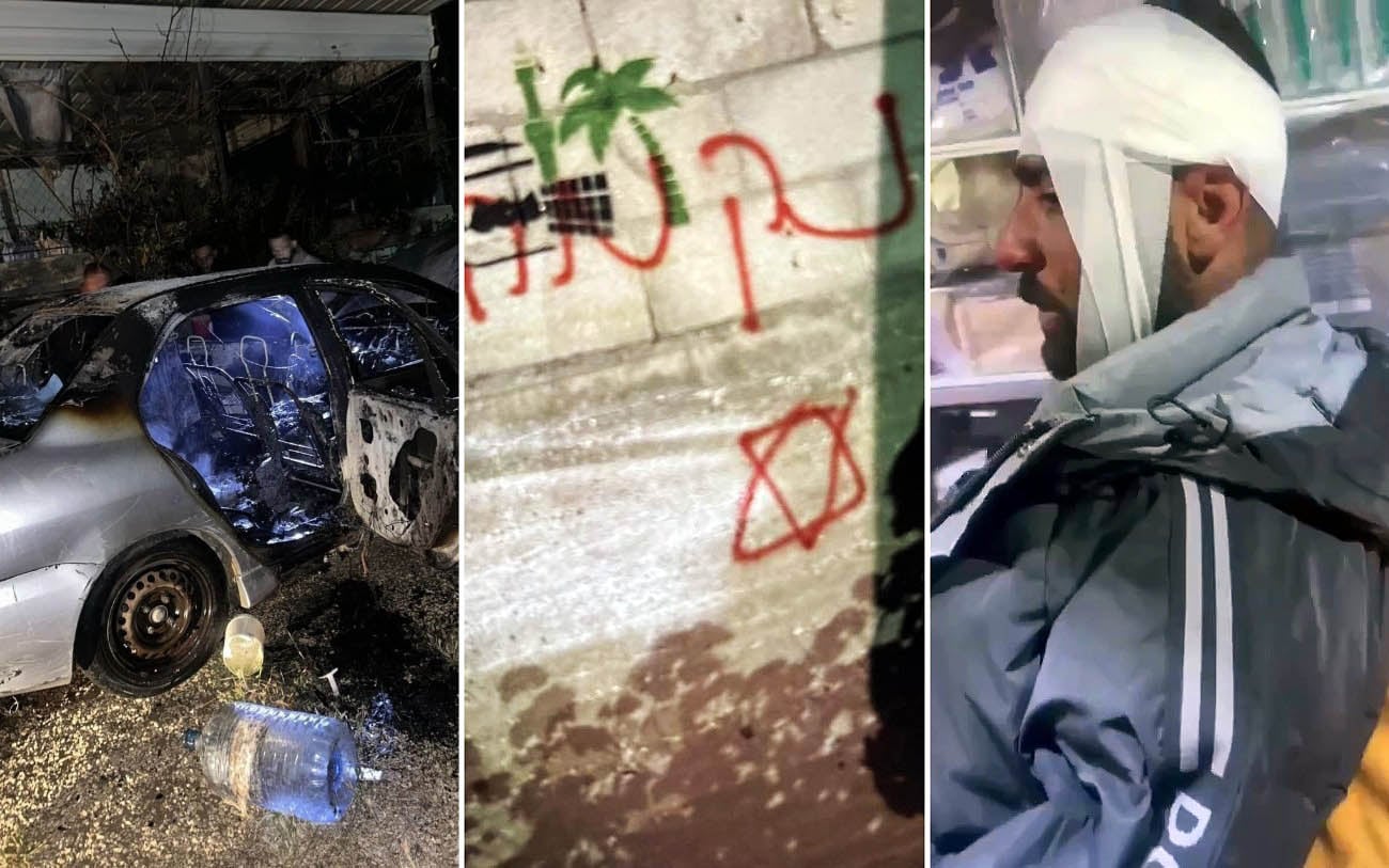 Settlers said to torch car, steal phones and beat Palestinians in West Bank attacks