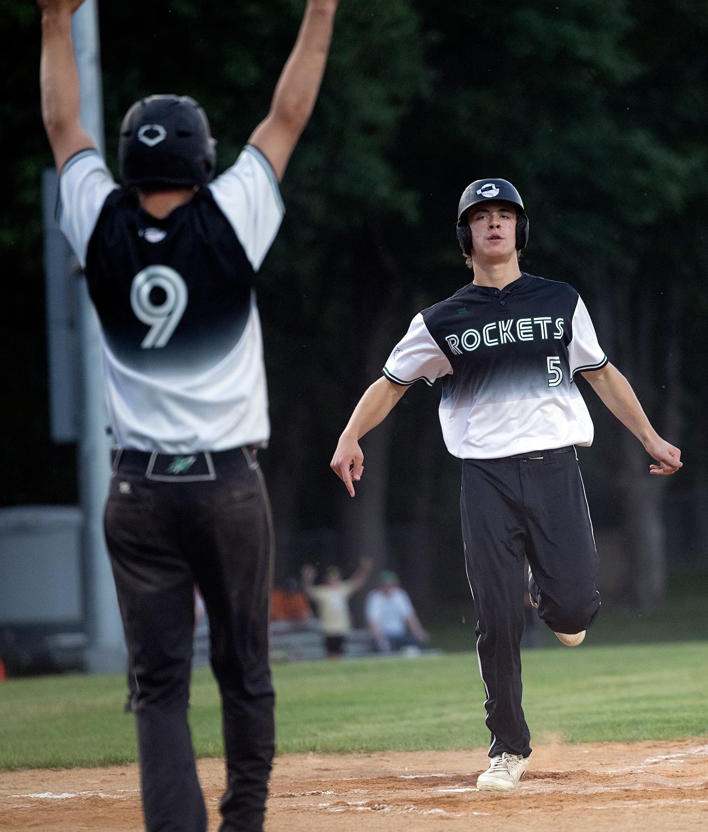 Rock Falls’ Madden Schueler comes in to score against Erie-Prophetstown Wednesday, May 27, 2026, at the Class 2A Rock Falls baseball regional.