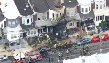 Fire crews work to put out flames at Kingsessing rowhomes – NBC10 Philadelphia