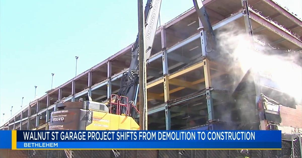 Walnut Street garage project in Bethlehem shifts from demolition to construction | Lehigh Valley Regional News