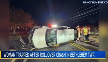 Rollover crash in Bethlehem Twp. traps woman in SUV on Saturday morning | Bethlehem Area
