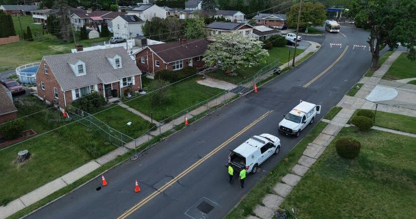 Officials investigate street opening in Allentown on the same street where a January sinkhole displaced families | Allentown Area