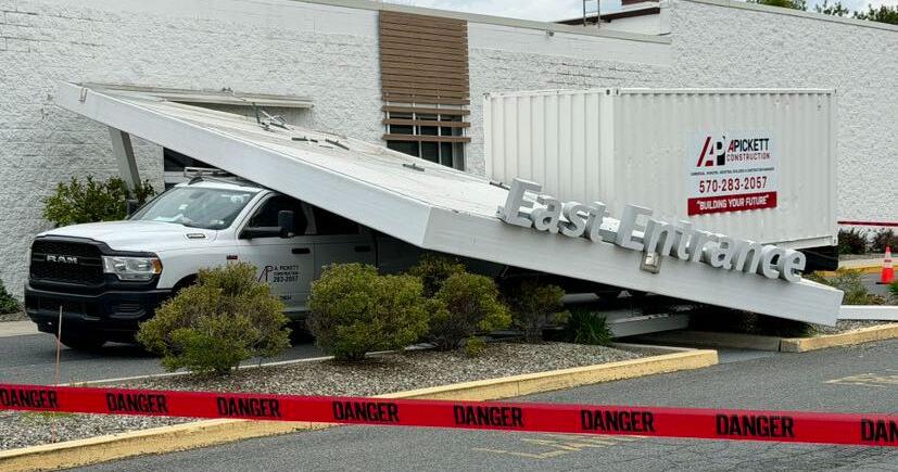Truck trailer causes canopy to fall in Northampton County | Slate Belt Area