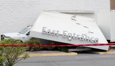 Truck trailer causes canopy to fall in Northampton County | Slate Belt Area