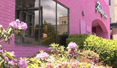 One last hurrah: Pink paint covers Easton building slated for demolition in June | Easton Area