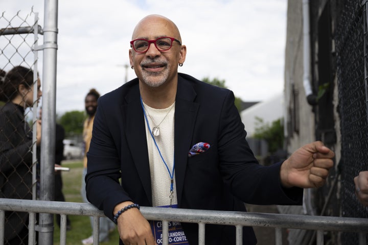 State Rep. Chris Rabb, a Democrat from Pennsylvania and U.S. Congressional candidate, arrives for a campaign event ahead of a primary election at Garden of Prayer World Prayer Center in Philadelphia, Pennsylvania, on Friday, May 15, 2026. Pennsylvania will hold a primary election on May 19.
