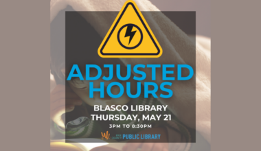 Blasco Library Adjusted Hours for Planned Power Outage | News