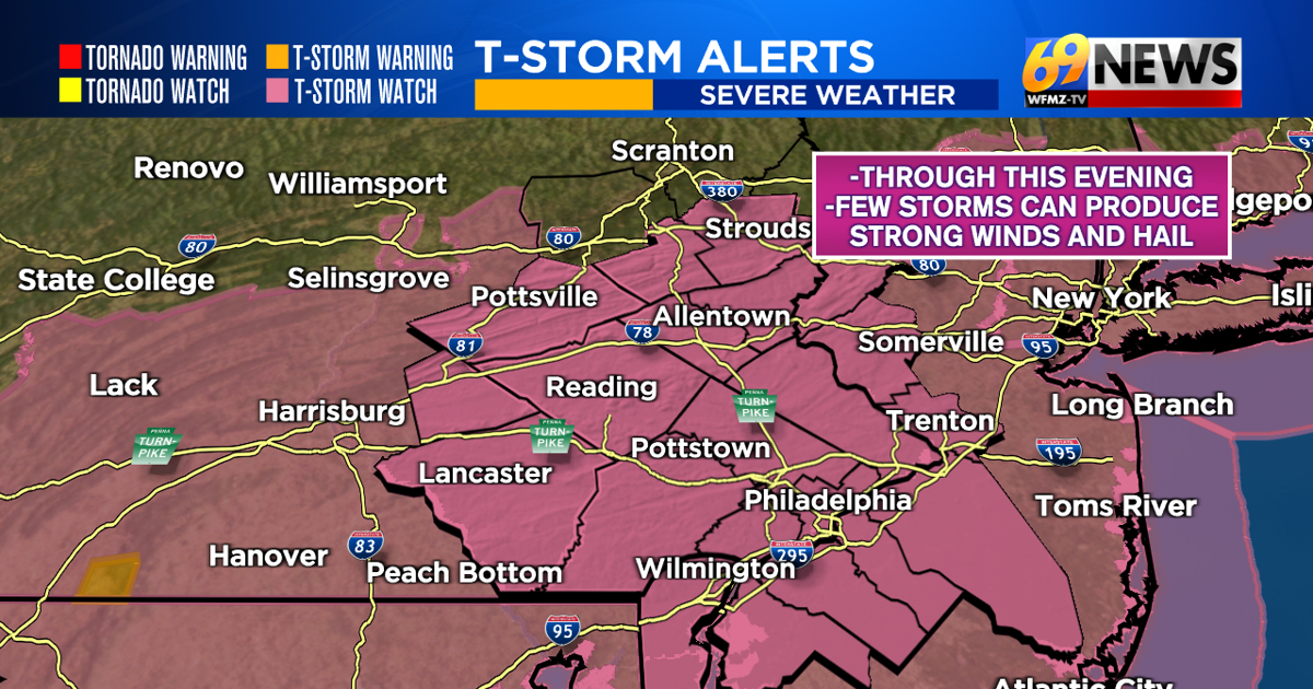 Severe thunderstorm watch through 9 p.m. tonight highlights potential for strong storms | Weather