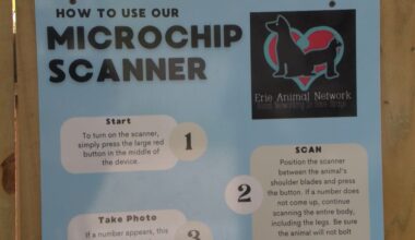 Erie Animal Network installs public pet microchip scanner