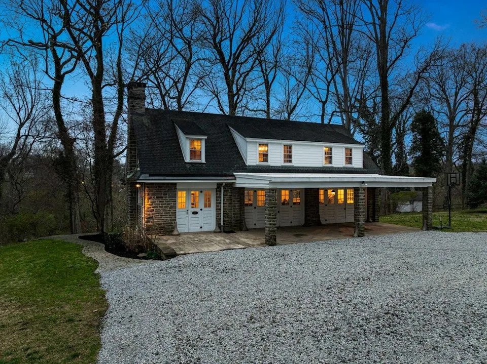 Detached carriage house at Houstonia mansion in Wallingford, PA, on sale for $2,150,000