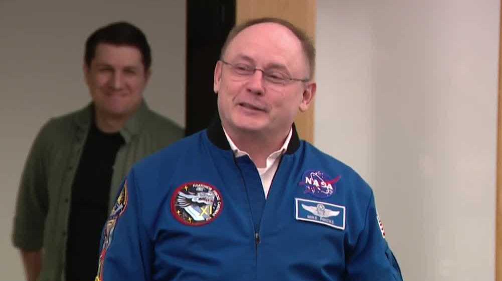 Astronaut Mike Fincke visits CCAC students after return from space