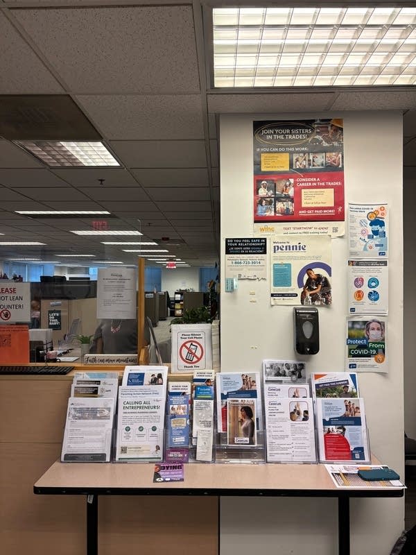 Pamphlets and brochures at CareerLink.