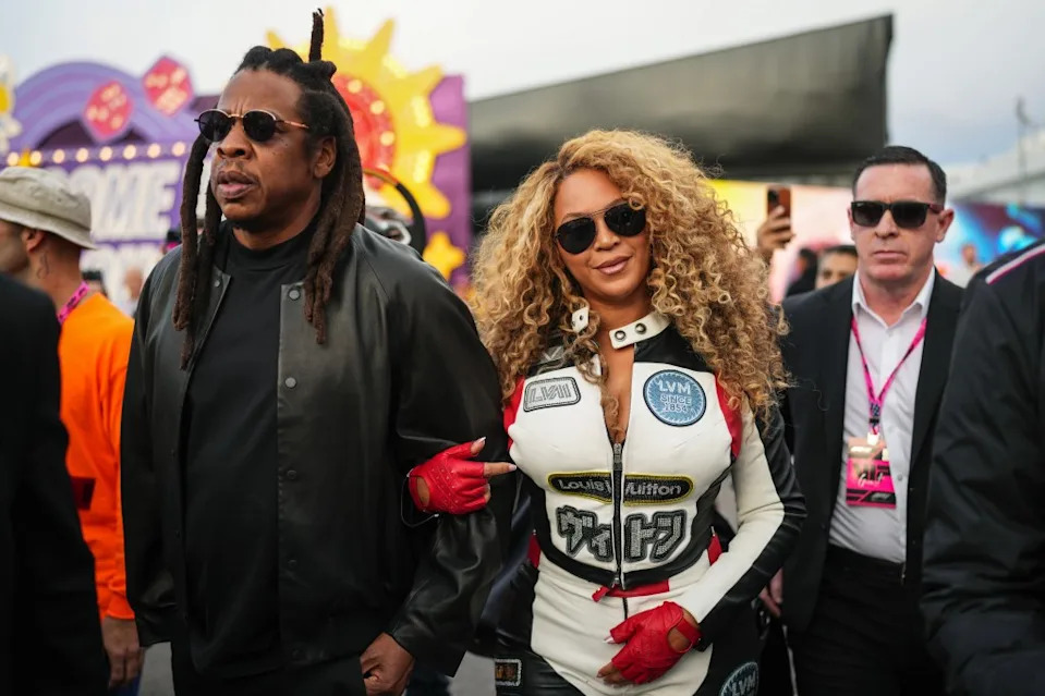 With the big show ahead, fans have already begun speculating that Beyoncé (pictured here walking alongside Jay-Z at the 2025 F1 Grand Prix in Las Vegas) could make a special cameo on stage with her husband. Getty Images