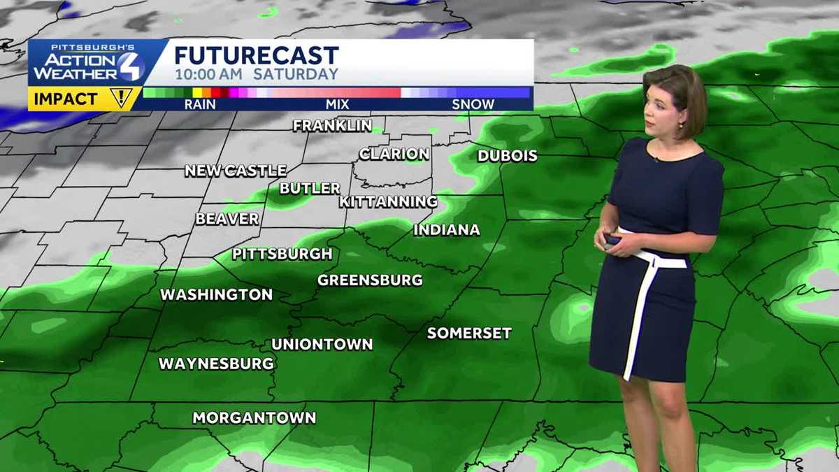 Morning rain, late-day storm chance for western PA
