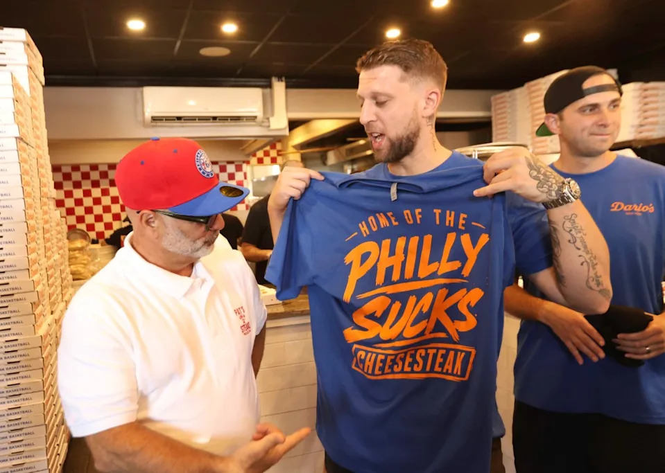 Dario’s changed the name of their cheesesteak to the “Philly sucks” cheesesteak to support the Knicks during the series. James Messerschmidt for the NY Post