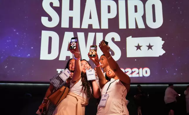 People attend Pennsylvania Gov. Josh Shapiro's election night watch party in Warminster, Pa., Tuesday, May 19, 2026. (AP Photo/Matt Rourke)