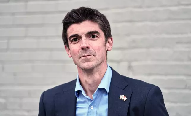 FILE - Ryan Crosswell, a candidate for the Democratic nomination in Pennsylvania's 7th Congressional District, poses for a photograph in Bethlehem, Pa., May 11, 2026. (AP Photo/Matt Rourke, File)