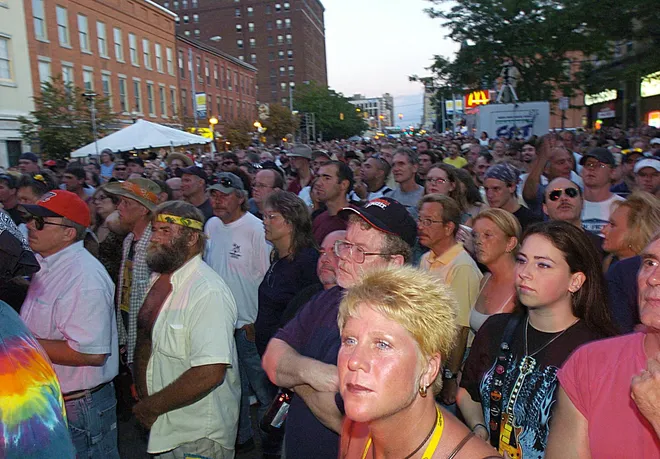 Downtown Erie was packed with fans to listen to Allman Brothers Band great Dickey Betts and Great Southern play during CelebrateErie on Aug. 21, 2005.