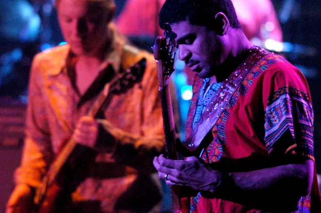 Derek Trucks and Oteil Burbridge of the Allman Brothers Band perform at the Warner Theatre on Aug. 11, 2006, opening with "Hot'Lanta" and closing with "Southbound."