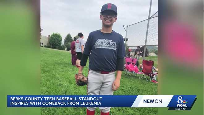 victor aponte, a 16-year-old from pennsylvania, survived leukemia with the support of his local baseball community and now hopes to give back by pursuing a career in nursing.