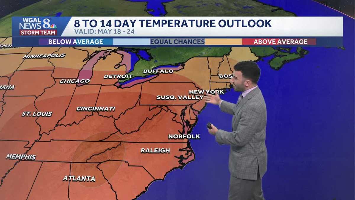 Cooler temps and more sunshine this week; warm next weekend across south-central Pennsylvania