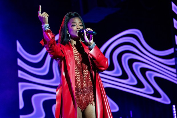 Ari Lennox performs Sunday in Philadelphia. (Associated Press)