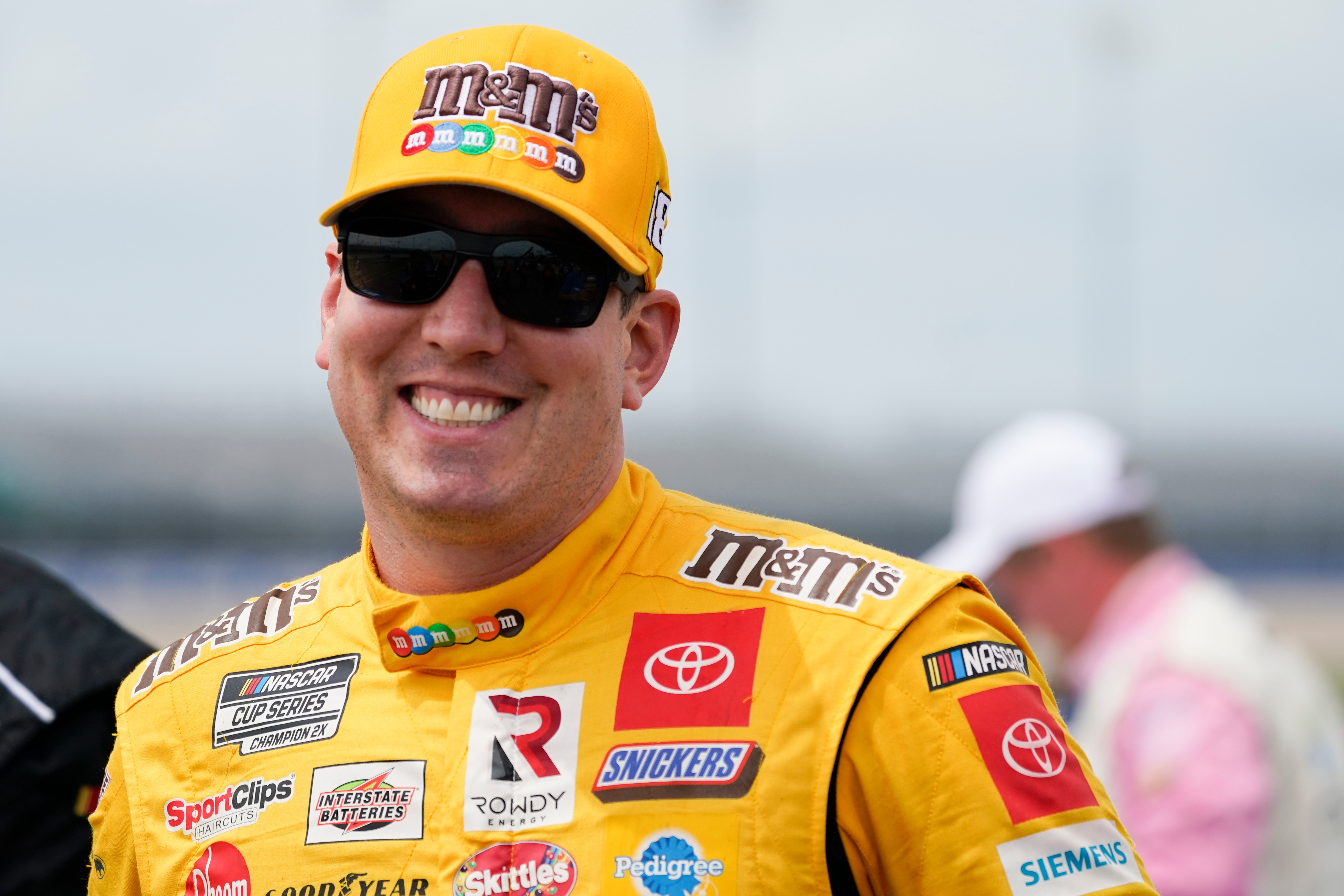 FILE – Kyle Busch waits for the start of a...