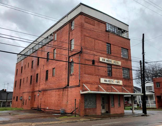 The closed Ben Moore Hotel in Montgomery, Alabama.