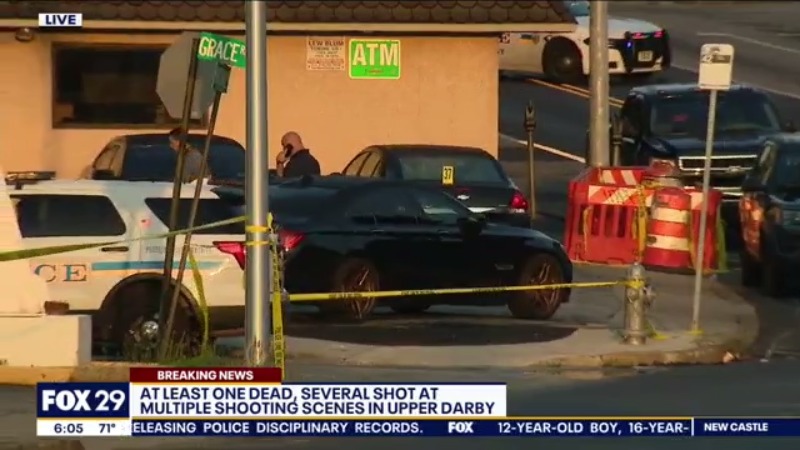 At least 1 dead, 2 wounded in shooting outside bar in Upper Darby Township