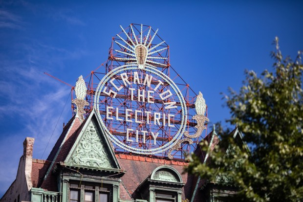 The Electric City sign in Downtown Scranton.