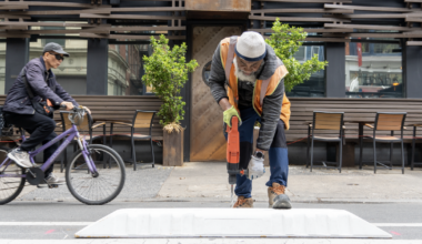 New bicycle protections installed along 13th Street stretch in Philadelphia