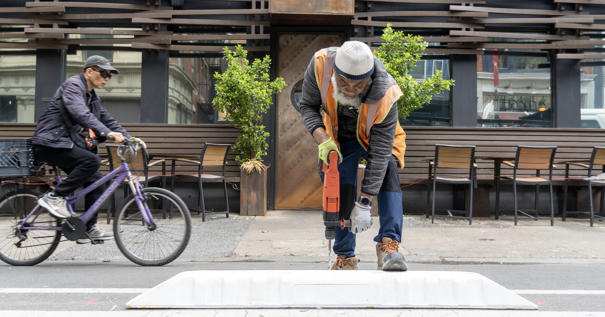 New bicycle protections installed along 13th Street stretch in Philadelphia